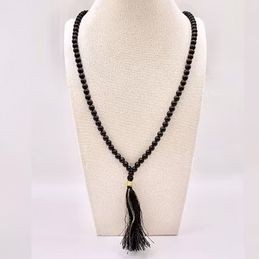 Onyx Svart "Frostad" Mala 108 pärlor