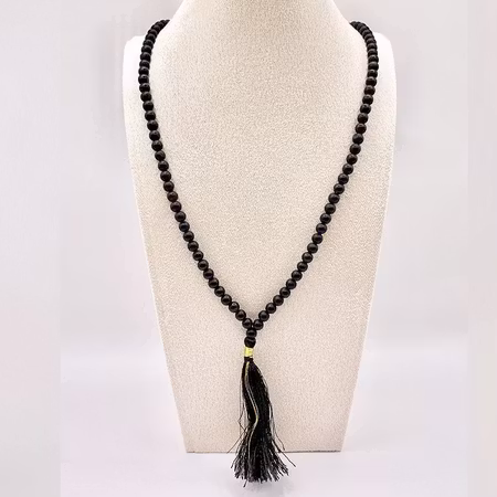 Onyx Svart "Frostad" Mala 108 pärlor