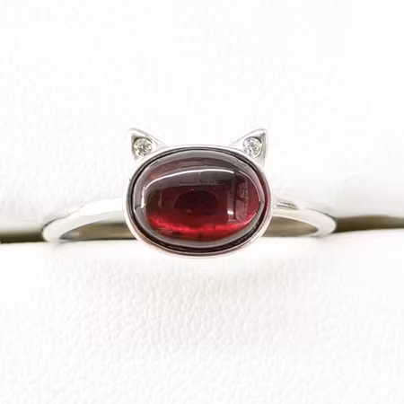 Granat "Katt" Ring (ställbar)