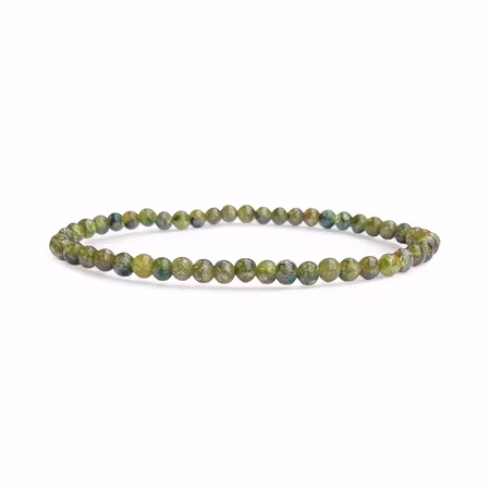 Peridot 4mm pärlor Armband