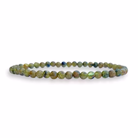 Peridot 4mm pärlor Armband