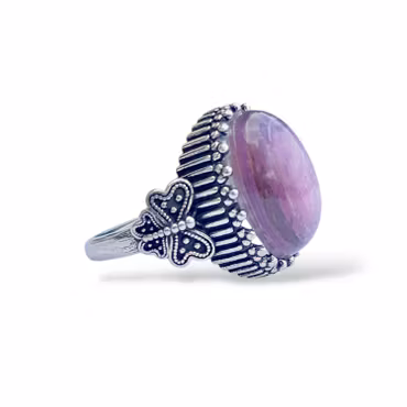 Lepidolit Ring (ställbar, LK)