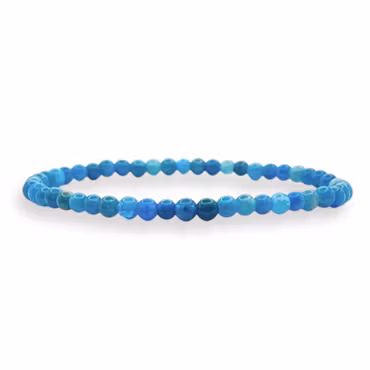 Apatit Blå 4mm pärlor Armband