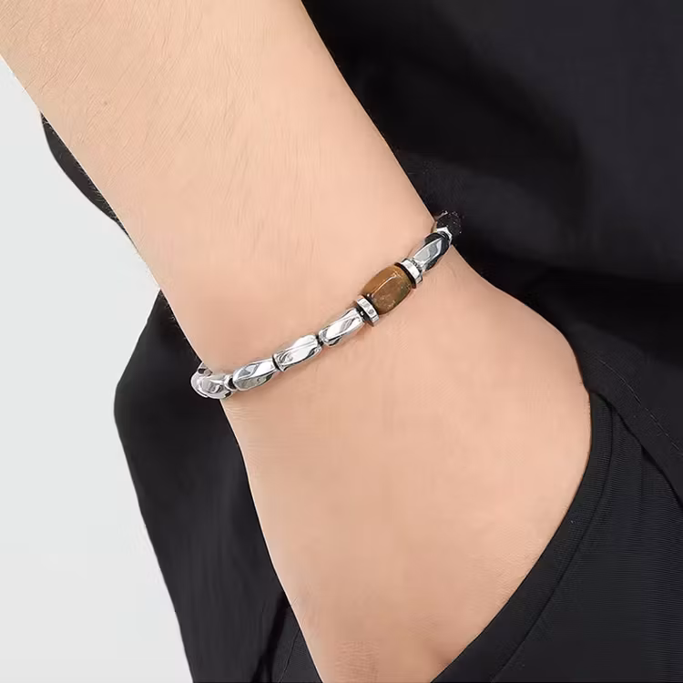 Tigeröga, Gallstone Svart Armband