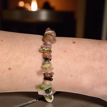 Turmalin Regnbågs Chips pärlor Armband