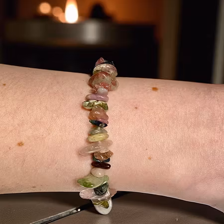 Turmalin Regnbågs Chips pärlor Armband