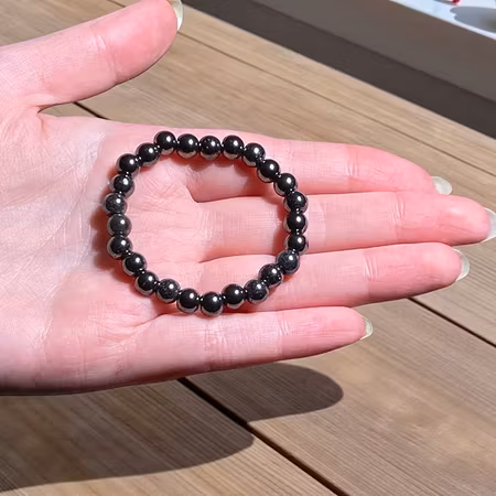 Hematit 6mm pärlor Armband (Barn)