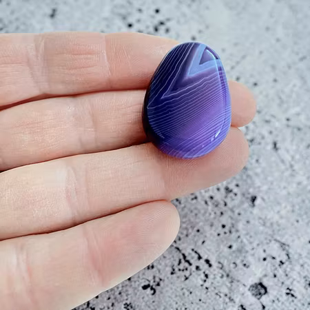 Agat Lila Hängsmycke (Droppe)