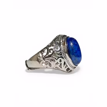 Lapis Lazuli "Klackring" Ring (ställbar, LK)