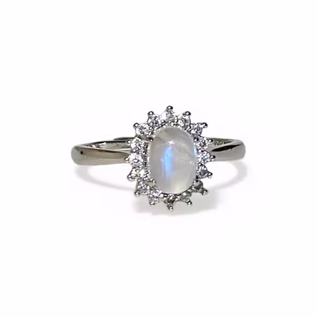 Månsten Blå Ring (LK. ställbar)