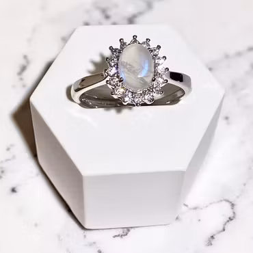 Månsten Blå Ring (LK. ställbar)