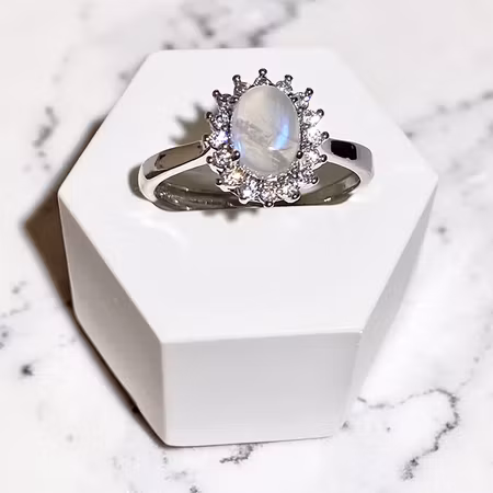 Månsten Blå Ring (LK. ställbar)