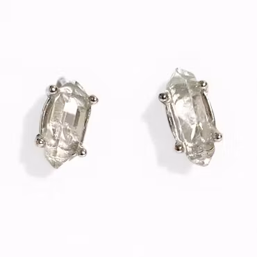 Bergkristall Spetsar Örhängen (925 Silver)