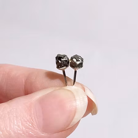 Pyrit Rå Örhängen (925 Silver)