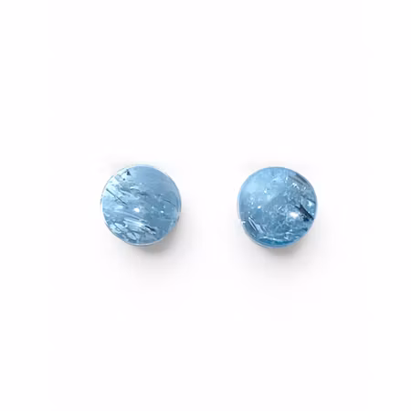 Topas Blå Pärla Örhängen (925 Silver)
