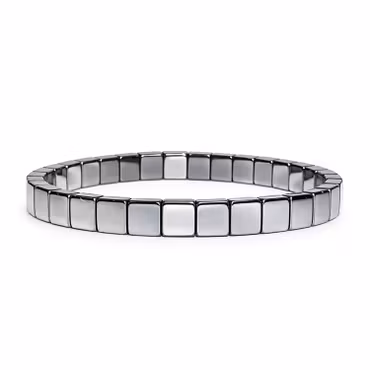 Hematit "Plattor" Armband 6mm pärlor