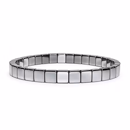 Hematit "Plattor" Armband 6mm pärlor