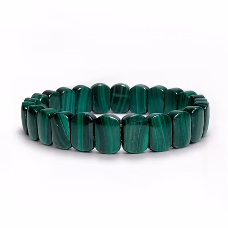 Malakit "Rundade Plattor" Armband
