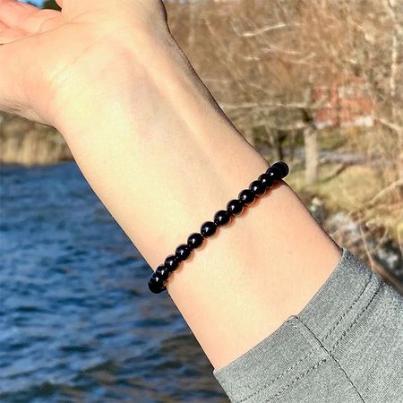 Turmalin Svart 8mm pärlor Armband