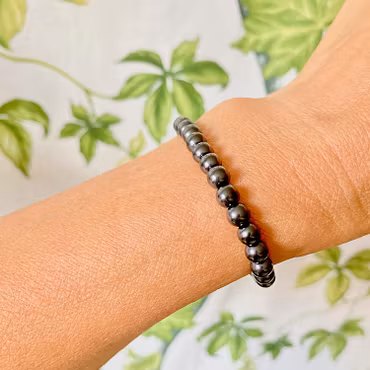 Shungit 6mm pärlor Armband