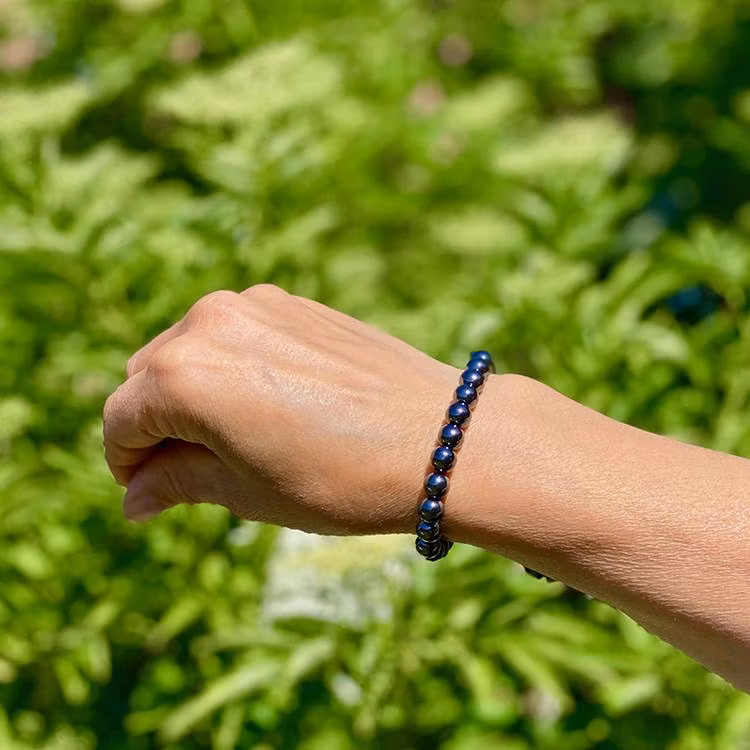 Hematit 8mm pärlor Armband