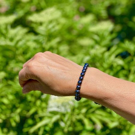 Hematit 8mm pärlor Armband
