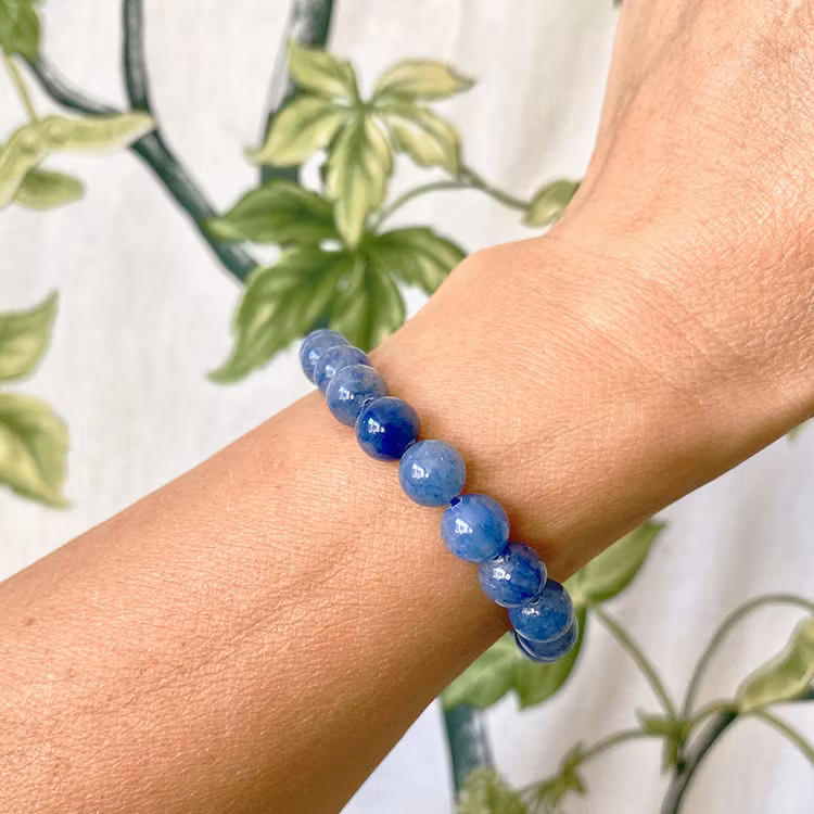 Aventurin Blå 8mm pärlor Armband