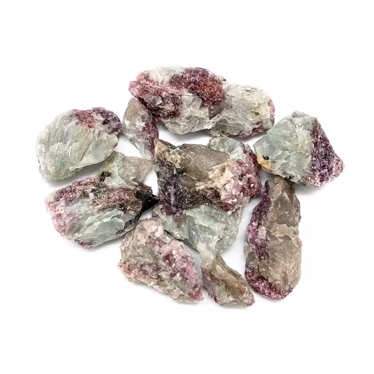 UTGÅTT! Lepidolit med Blå Albit rå bitar