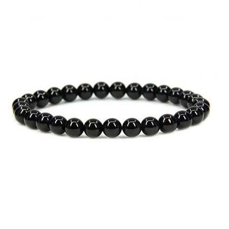 Turmalin Svart 8mm pärlor Armband
