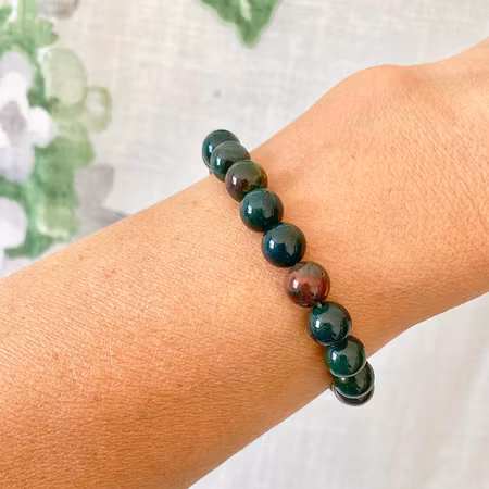 Jaspis Blod 8mm pärlor Armband