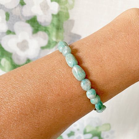 Amasonit 8-16mm pärlor Armband
