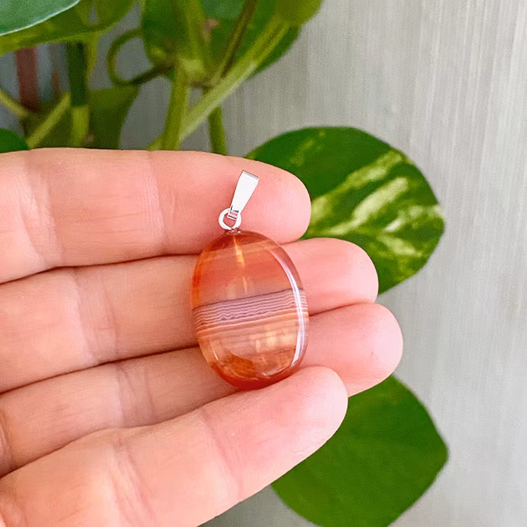 Agat Röd A Hängsmycke (Silverhänge) UTFÖRSÄLJNING