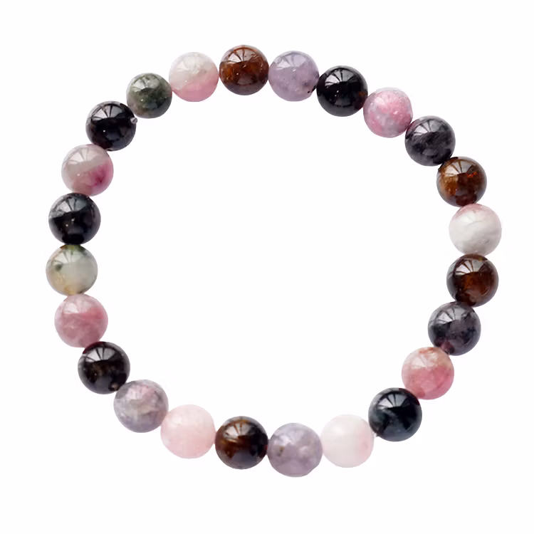Turmalin Regnbågs 8mm pärlor Armband
