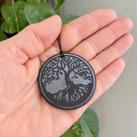 Shungit Amulett Tree of Life 5cm