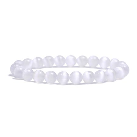 Selenit 8mm pärlor Armband