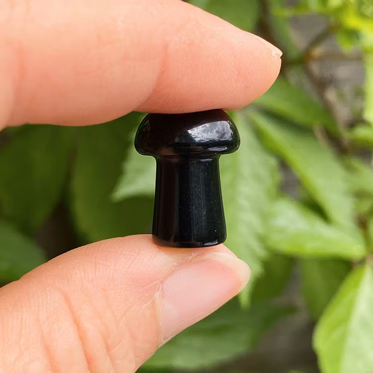 Obsidian Svart Svamp 2cm