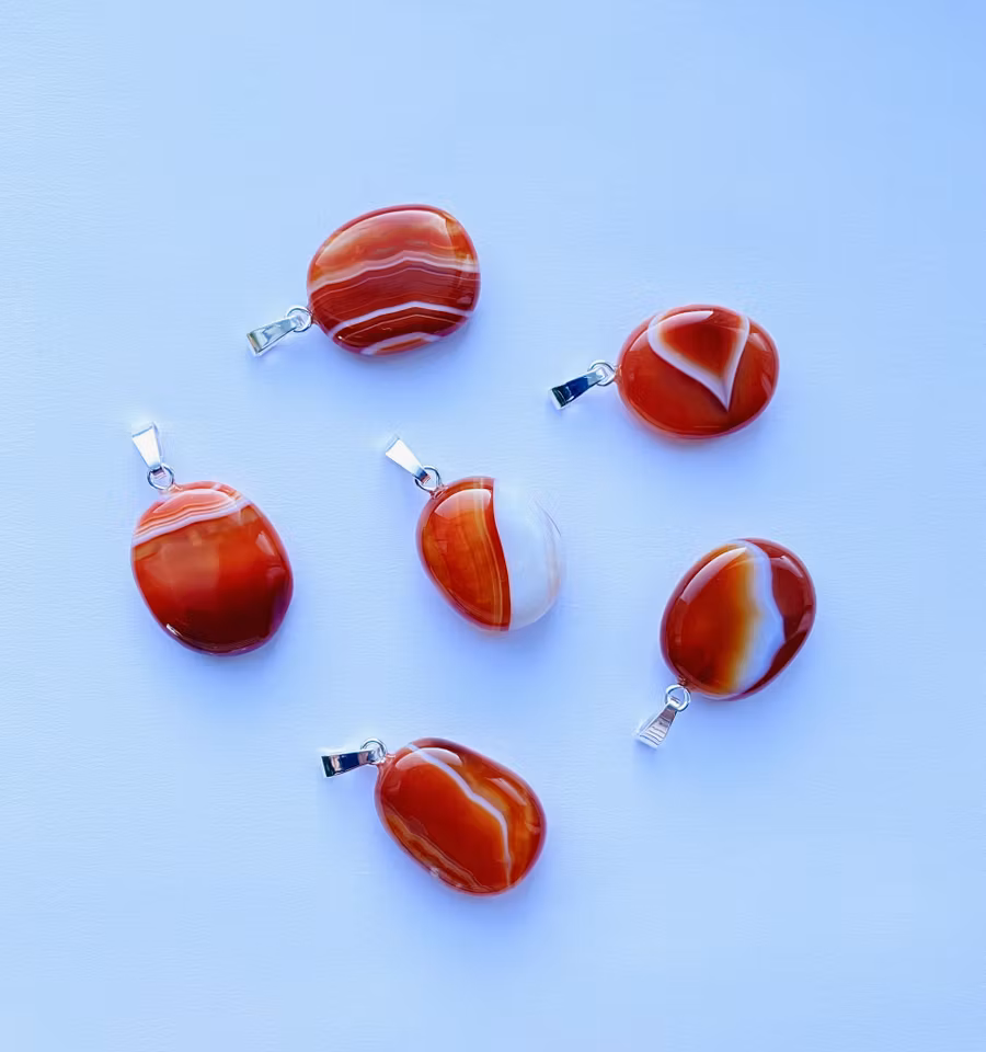 Agat Röd A Hängsmycke (Silverhänge) UTFÖRSÄLJNING