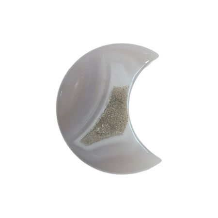 Agat Måne med Druzy
