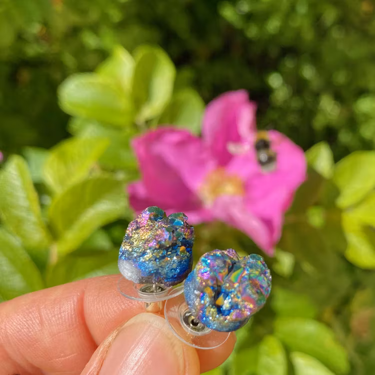 Titan Aura Kvarts Örhängen (925 silver)