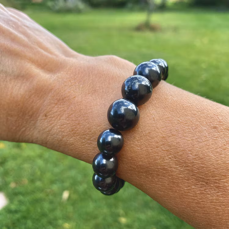 Shungit Armband MARINA 8-12mm pärlor