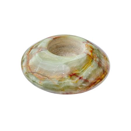 Marmor Onyx Grön Ljushållare 10cm