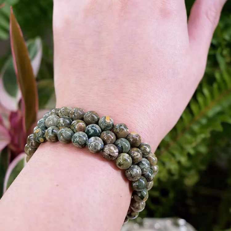 Ryolit 8mm pärlor Armband
