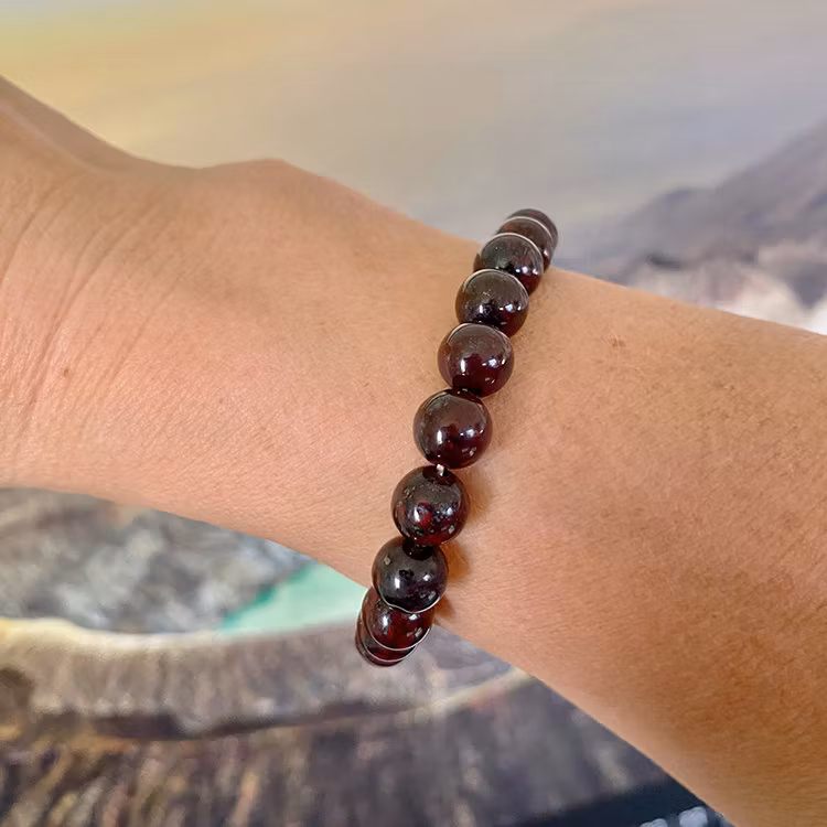 Breccijaspis Röd 8mm pärlor Armband