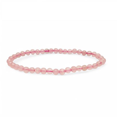 Rosenkvarts 4mm pärlor Armband