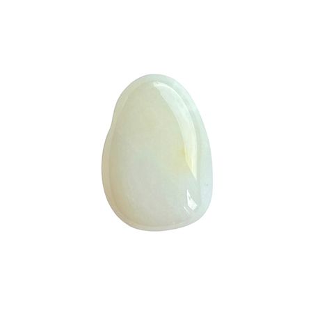 Jade Vit Hängsmycke (Droppe)