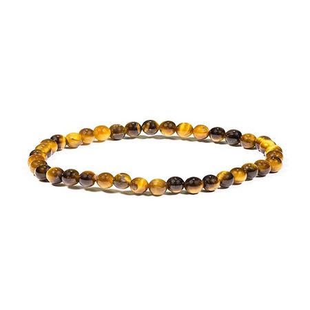 Tigeröga 4mm pärlor Armband