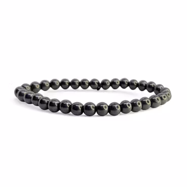 Shungit 6mm pärlor Armband