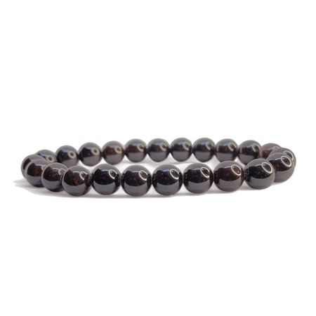 Granat 9mm pärlor Armband