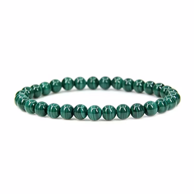 Malakit 6mm pärlor Armband