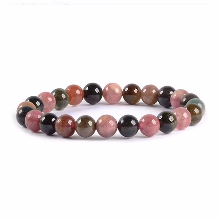 Turmalin Regnbågs 8mm pärlor Armband